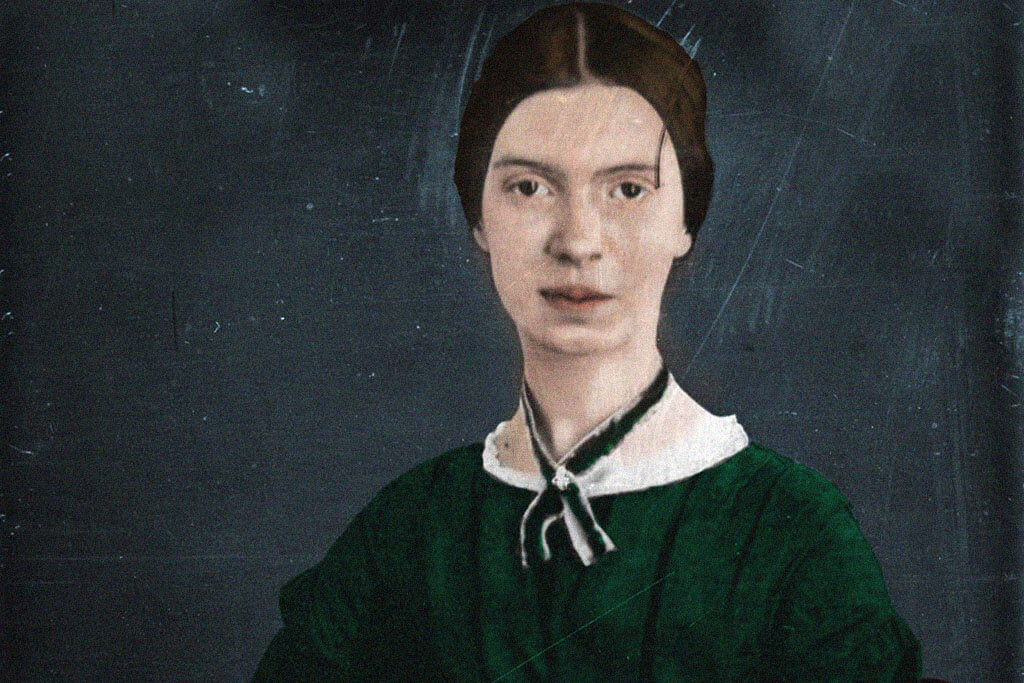 Portrait of famous poet Emily Dickinson